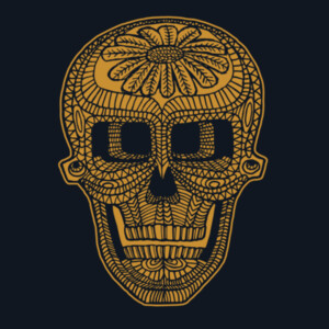 Grateful Soul Skull Gold Design