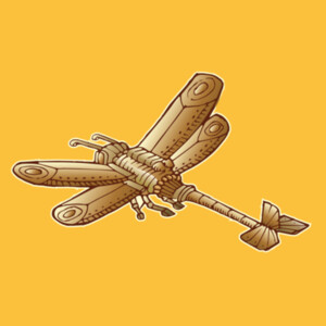 Dragon Fly T-yellow Design