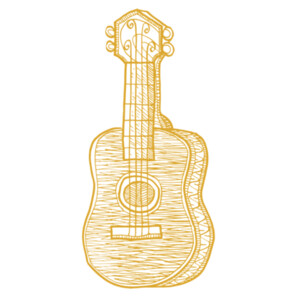 The Grass Guitar (womens V) Design