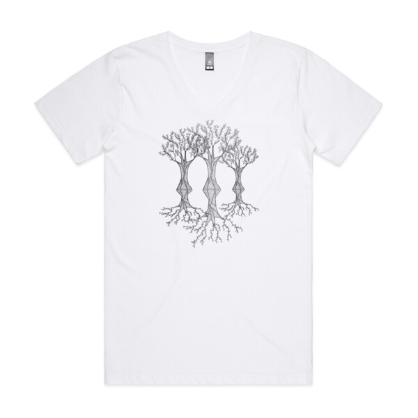 Hour Trees Vneck Womens Thumbnail